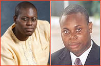 Bright Simons(L) Franklin Cudjoe(R)